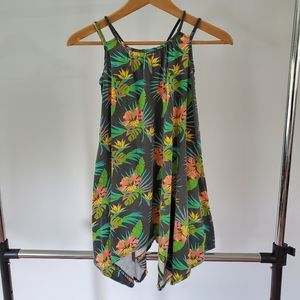 Melrose and Market (Nordstrom) Girl's Tropical Flower Spaghetti Dress Size 7 / 8